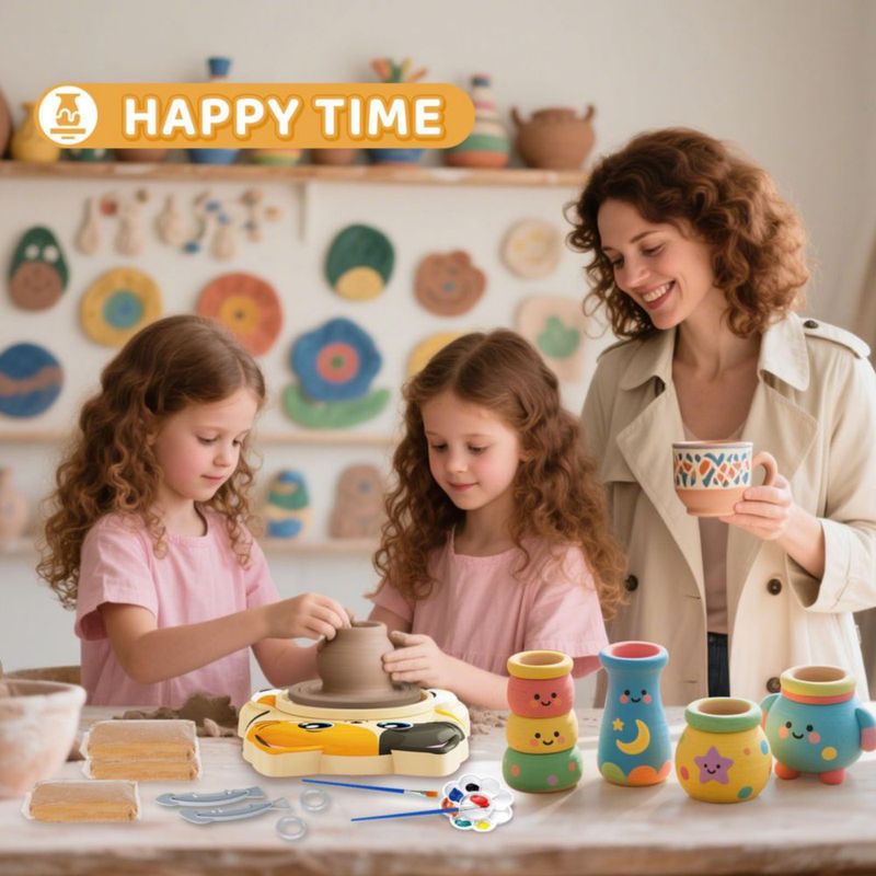 Torno de cerámica Insnug para niños – Kit de arte y manualidades (3 unidades)