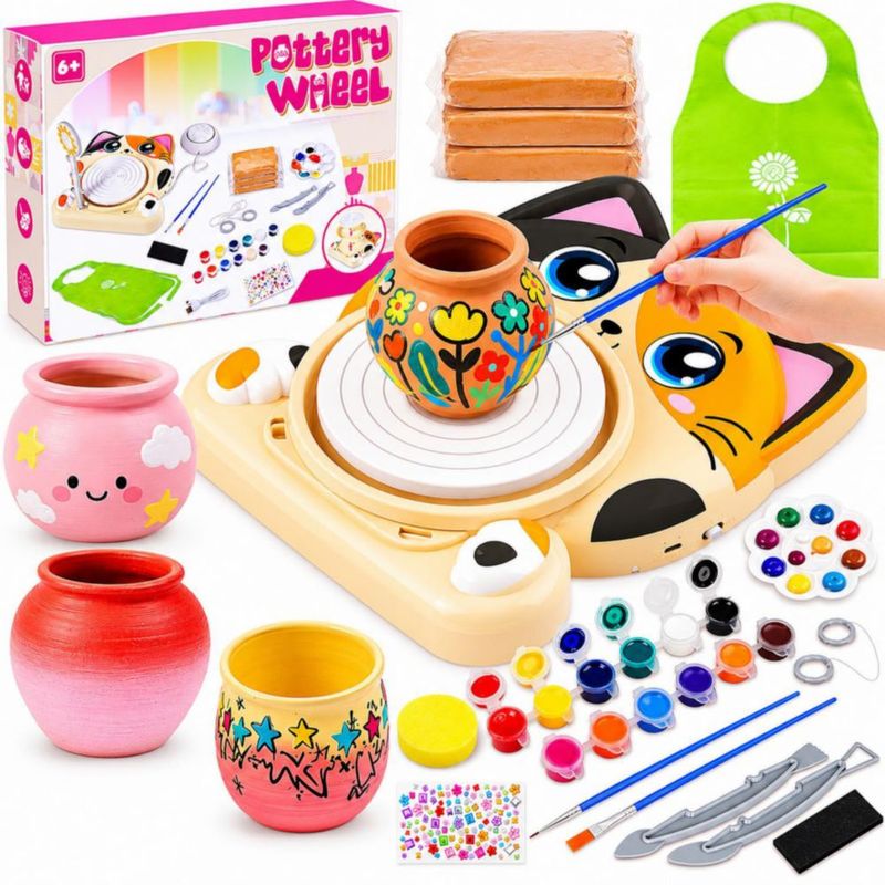Torno de cerámica Insnug para niños – Kit de arte y manualidades (3 unidades)