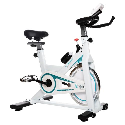 Bicicleta Spinning Fija 20 Kilos Profesional Cardio Indoor Blanco L