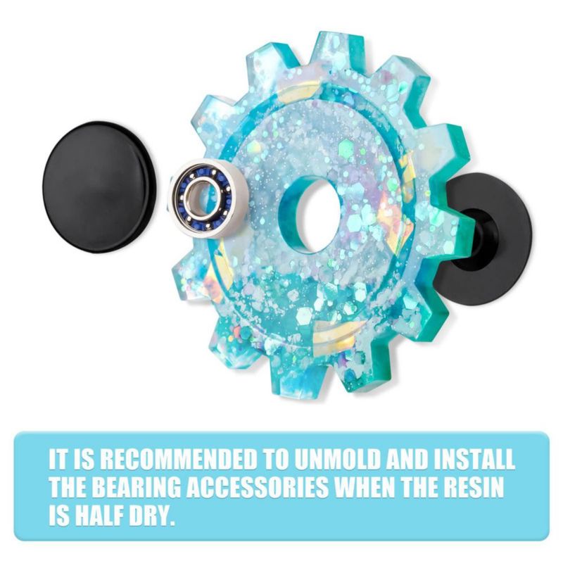 Kit de Moldes de Silicona NiArt para Fidget Spinner – 5 Moldes + 10 Rodamientos