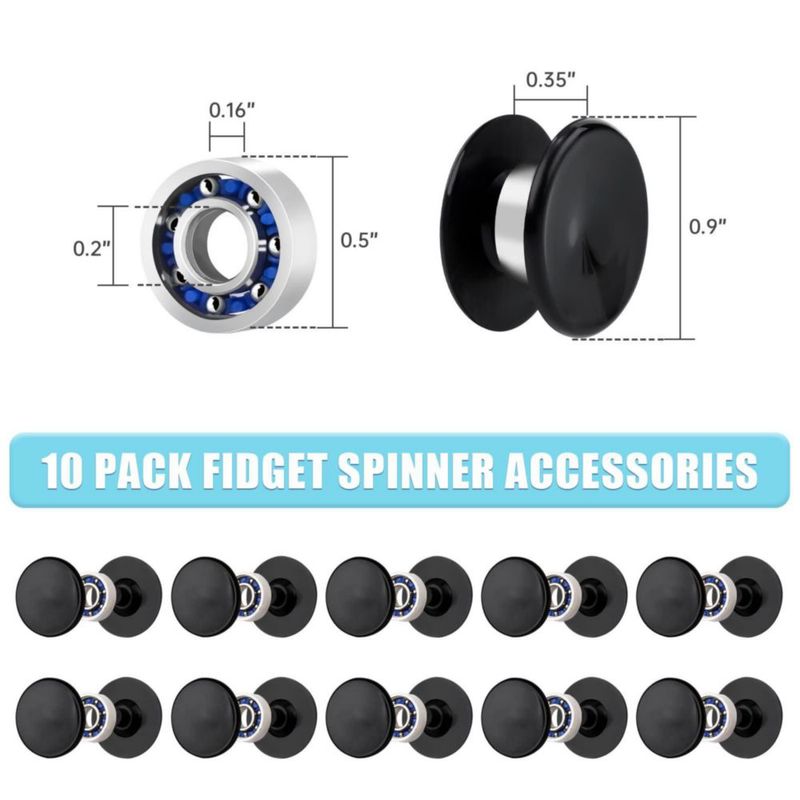 Kit de Moldes de Silicona NiArt para Fidget Spinner – 5 Moldes + 10 Rodamientos