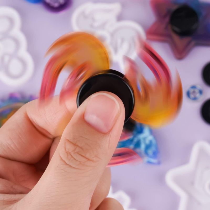 Kit de Moldes de Silicona NiArt para Fidget Spinner – 5 Moldes + 10 Rodamientos