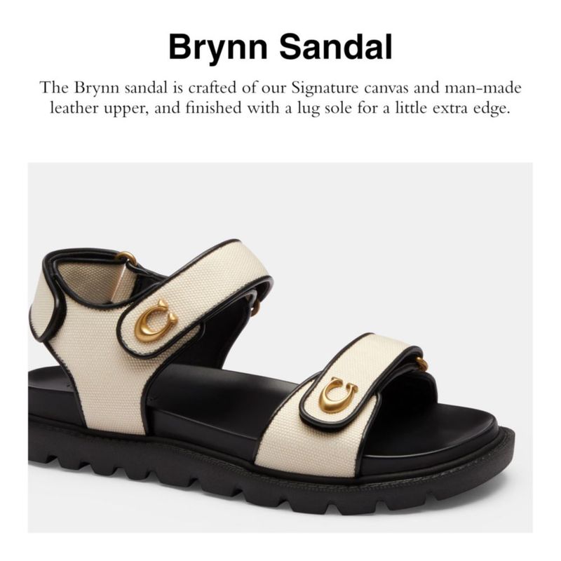 Sandalia Coach Brynn de Lona 25 cm
