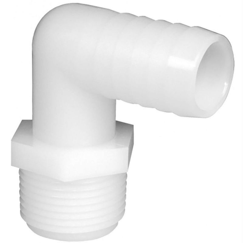 Manguera para mangueras Anderson Elbow nailon 3/4 pulgadas MPT x 1 pulgada púa