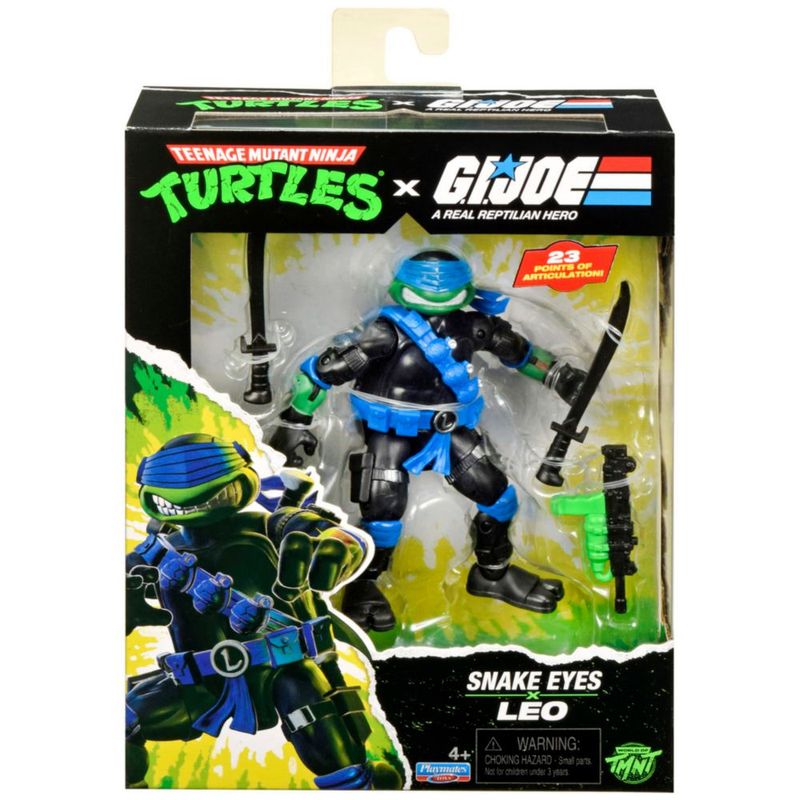 Figura de acción TEENAGE MUTANT NINJA TMNTxGI Joe Leo/Snake Eyes