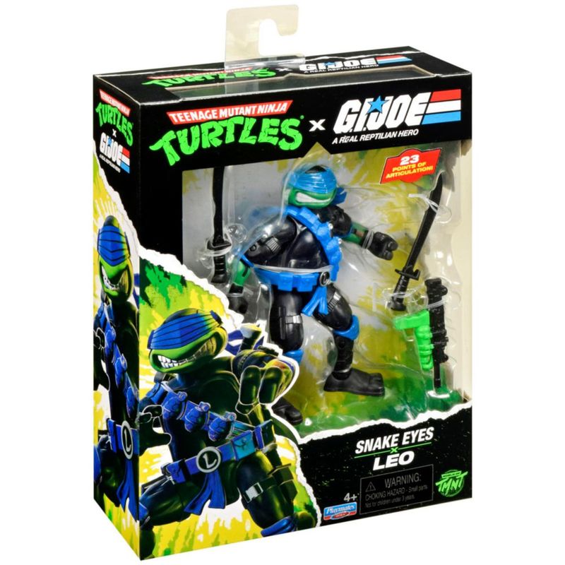 Figura de acción TEENAGE MUTANT NINJA TMNTxGI Joe Leo/Snake Eyes