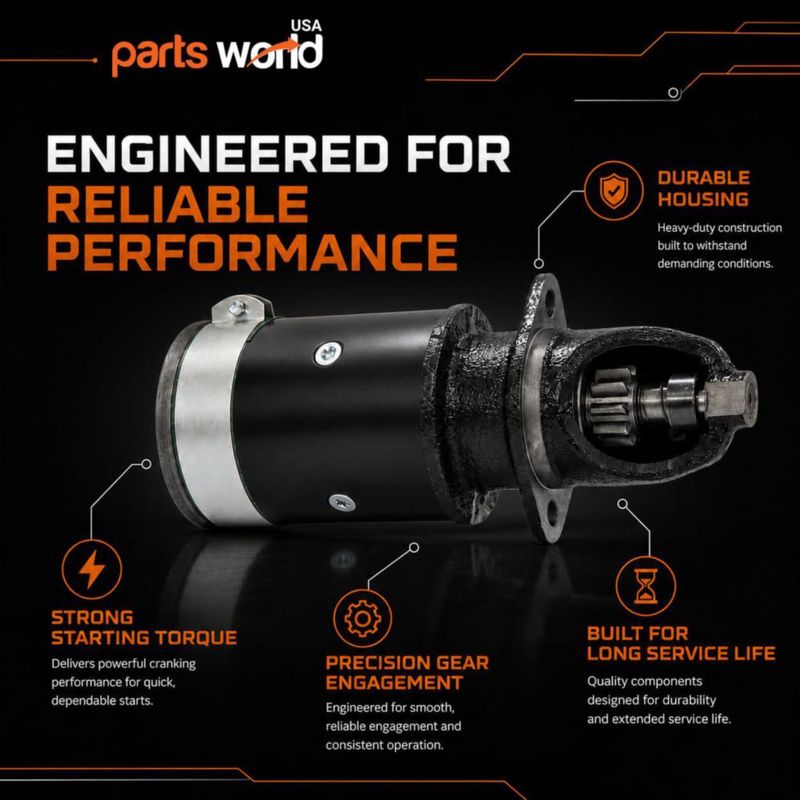Motor de arranque 6V Massey Ferguson TO-20 - Starter parts world USA