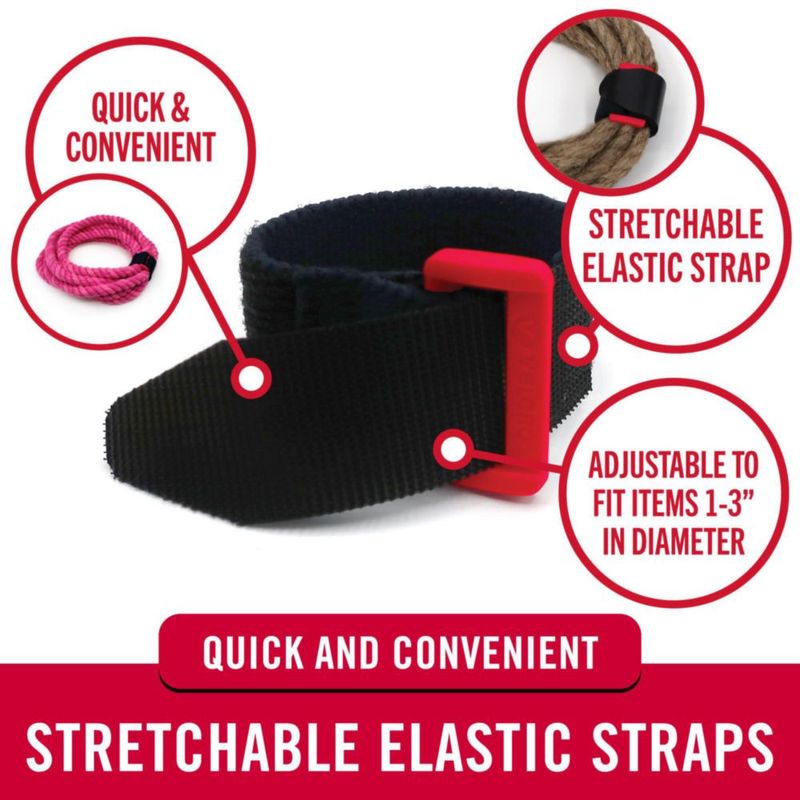Cintas elásticas VELCRO Marca 20 cm × 25 cm Negro 4 piezas