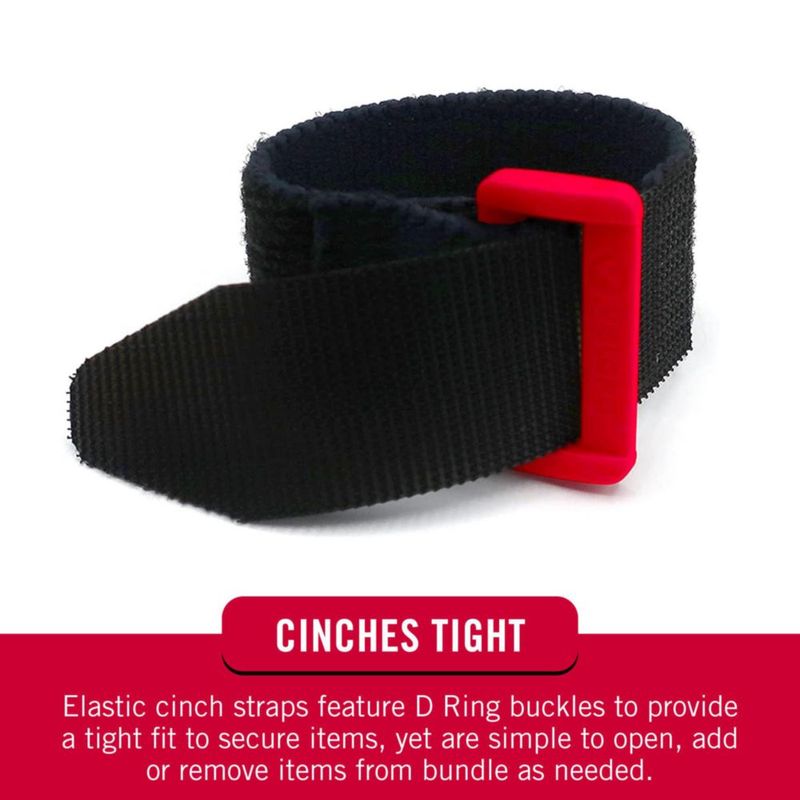 Cintas elásticas VELCRO Marca 20 cm × 25 cm Negro 4 piezas