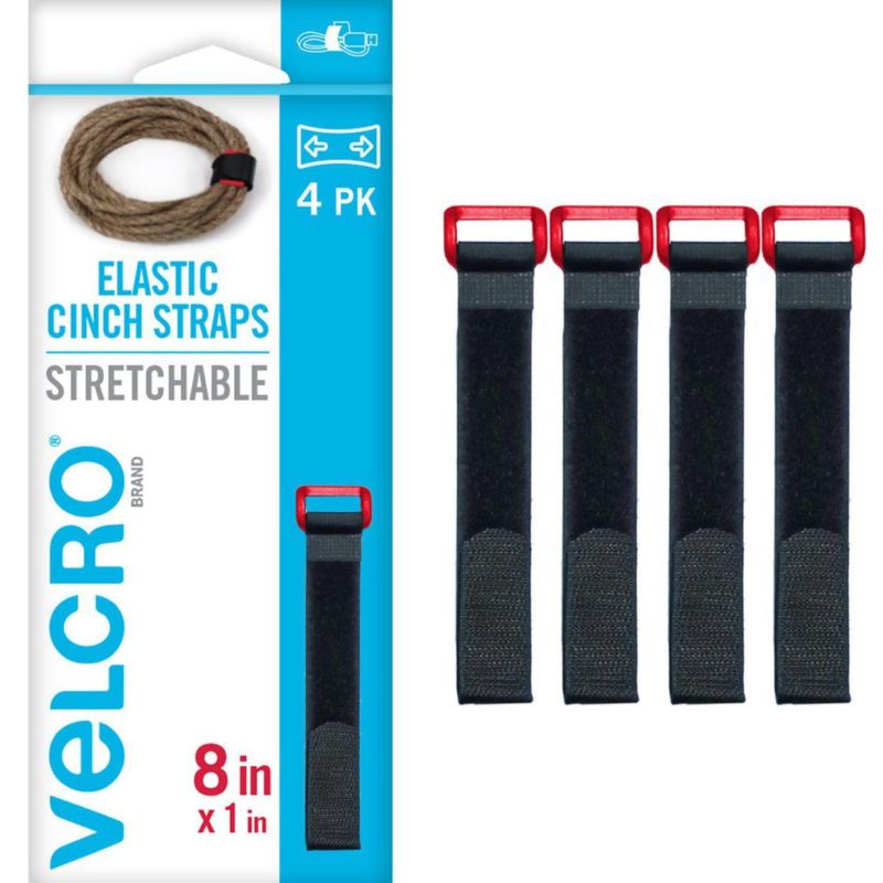 Cintas elásticas VELCRO Marca 20 cm × 25 cm Negro 4 piezas