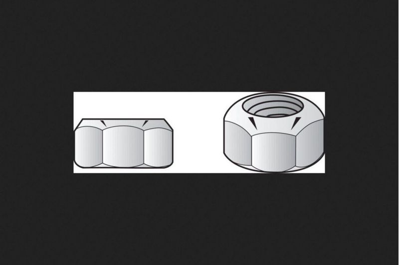 Tuerca de seguridad Hillman 1/4" juego de 4 piezas acero con recubrimiento de zinc