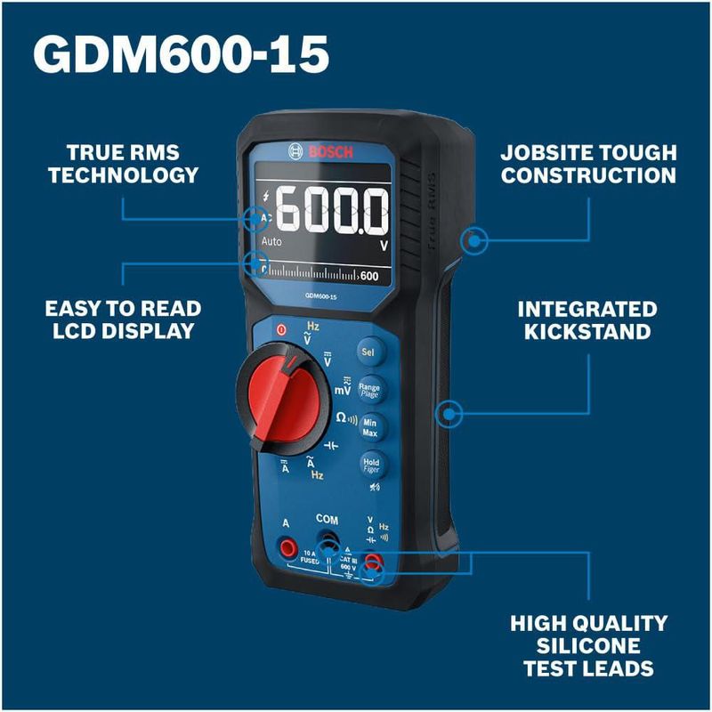 Multímetro Bosch GDM600-15 600 V 10 A True RMS