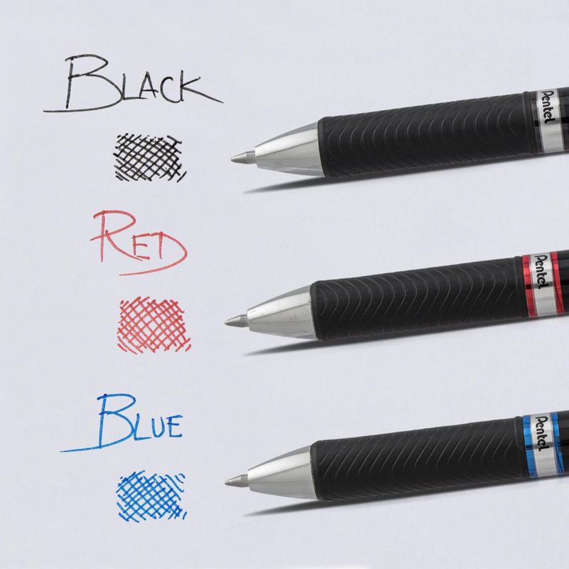 Bolígrafo de gel Pentel EnerGel Pro 07 mm (pack de 3 colores surtidos)