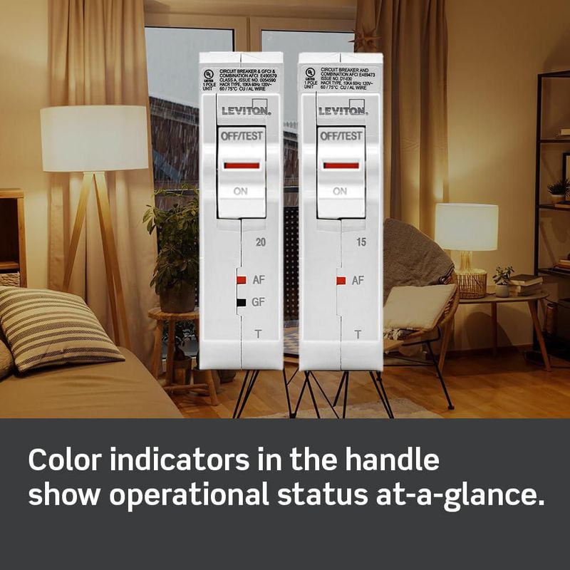 Interruptor automático Leviton 40A 2 polos 120/240V blanco (plug‑on)