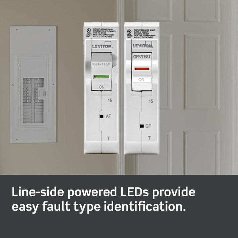 Interruptor automático Leviton 40A 2 polos 120/240V blanco (plug‑on)