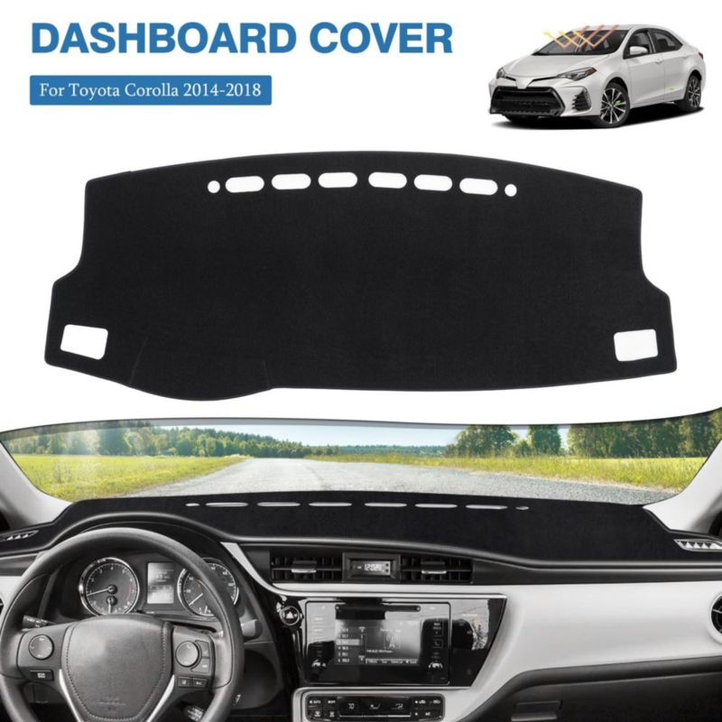 Cubierta de tablero FIILINES para Toyota Corolla 2014-2018 negro