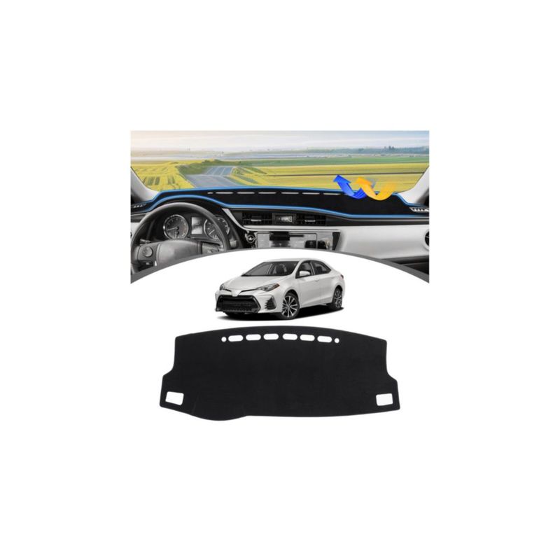 Cubierta de tablero FIILINES para Toyota Corolla 2014-2018 negro