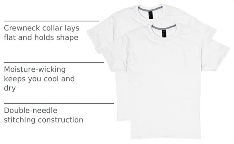 Camiseta Hanes Pack de 2 X‑Temp Blanca XXL