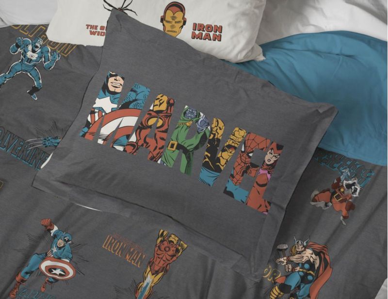 Juego de edredón Jay Franco Twin de 5 piezas gris Marvel
