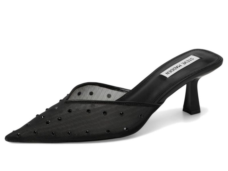 Mule Steve Madden negro de malla talla 10