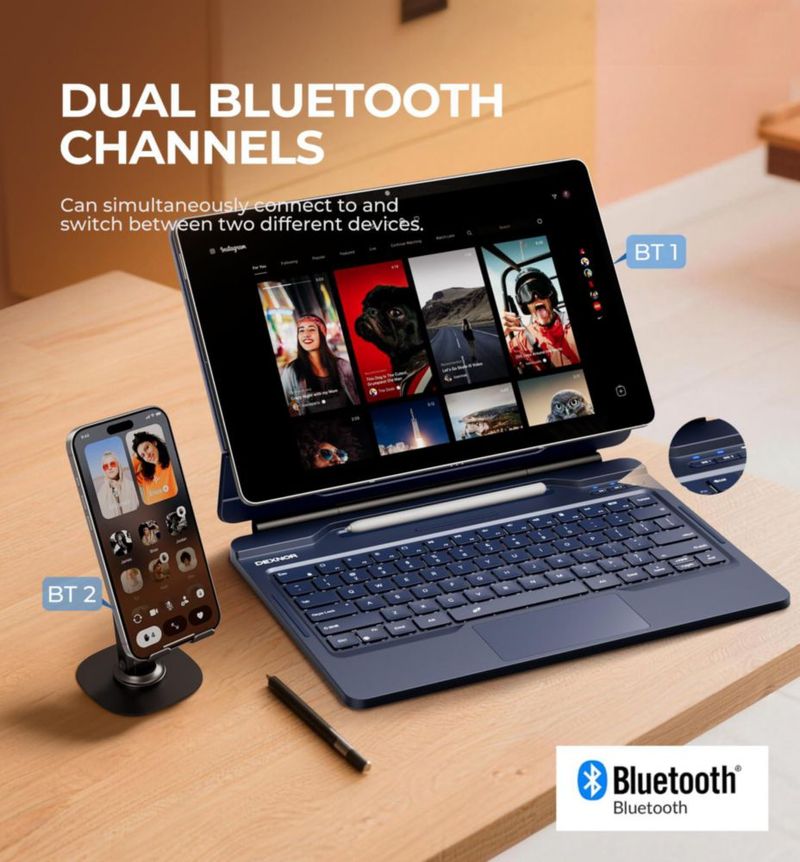 Teclado Dexnor para Samsung Galaxy Tab S10 FE+ de 131" con trackpad