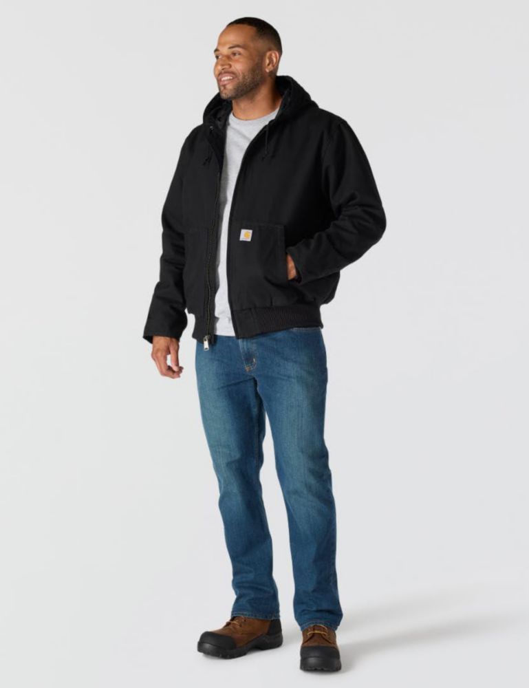 Chaqueta Carhartt Active Duck Lavado negro talla grande alta
