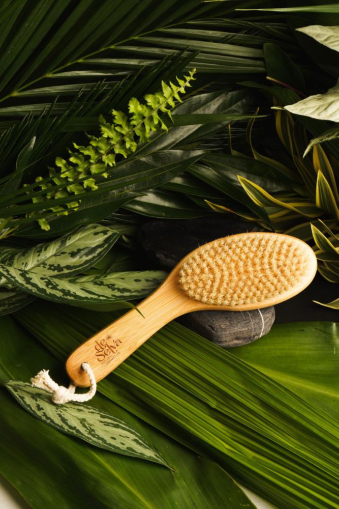 Cepillo Corporal DeSelva con Cerdas de Jabalí y Mango de Bambú – 1 pza