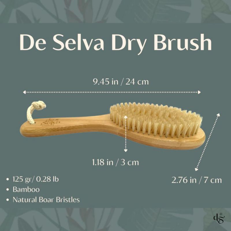 Cepillo Corporal DeSelva con Cerdas de Jabalí y Mango de Bambú – 1 pza