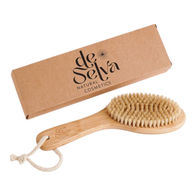 Cepillo Corporal DeSelva con Cerdas de Jabalí y Mango de Bambú – 1 pza