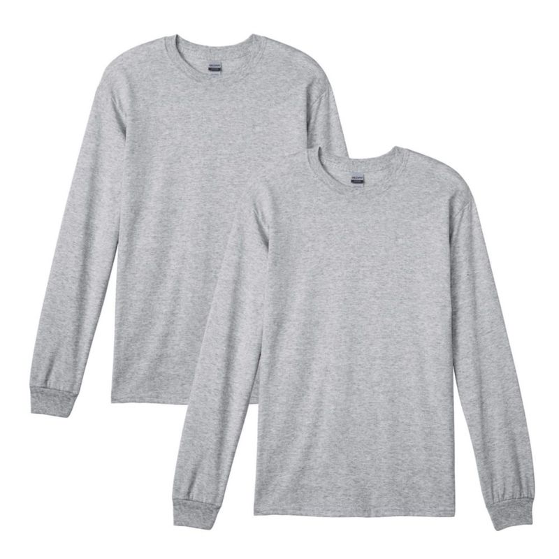 Camiseta Gildan G8400 Pack de 2 gris deportivo talla mediana