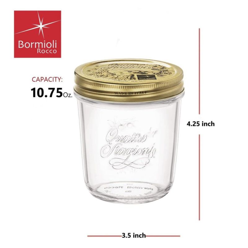 Tarro Mason Bormioli Rocco 300 ml de Boca Ancha sin BPA