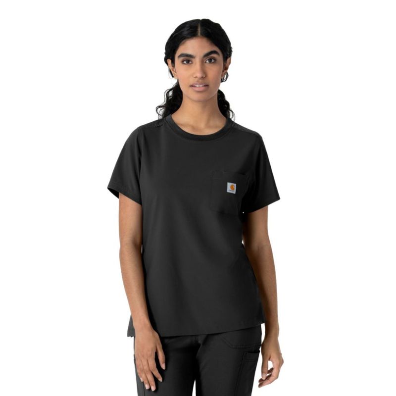 Blusa Scrub Carhartt 2XL negra de cuello redondo