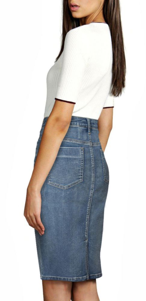 Falda Lexi Denim Pack de 3 con Bolsillos Elástica y Corte Línea A