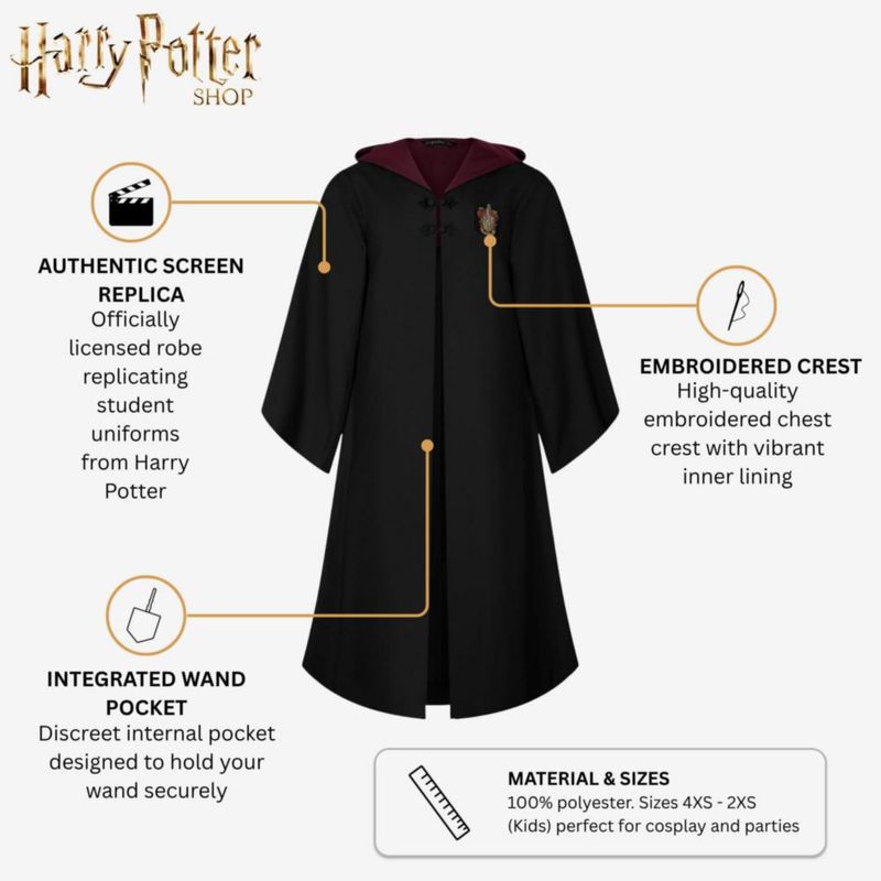 Capa Gryffindor de Harry Potter – Talla XXS