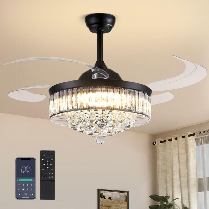Ventilador de techo MOOONICHE 122 cm con luz retráctil y control remoto