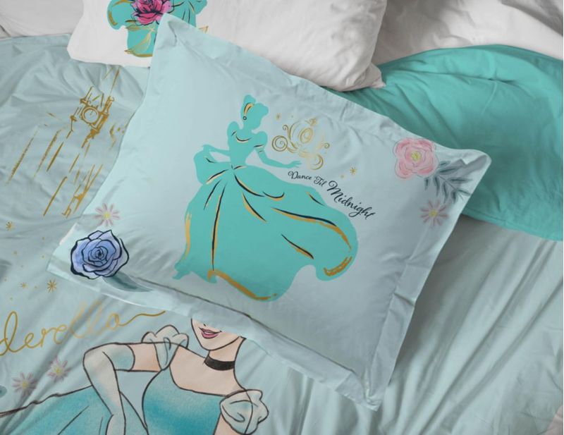 Juego de Cama Jay Franco Twin 5 Piezas Azul Cenicienta