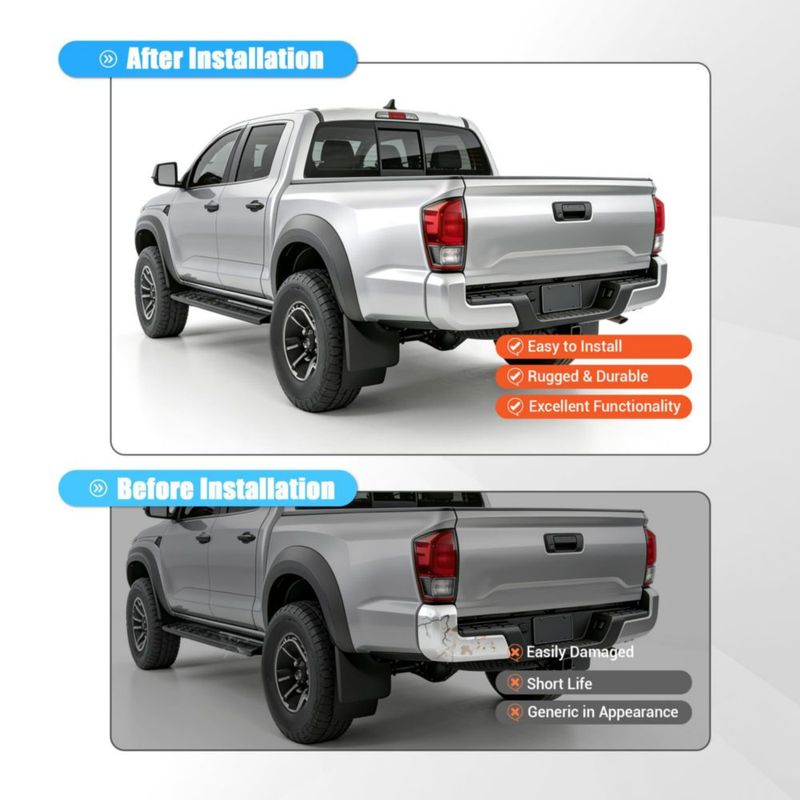 Tapa de Parachoques Lado Izquierdo ECOTRIC Tacoma 2016-2023 Cromada