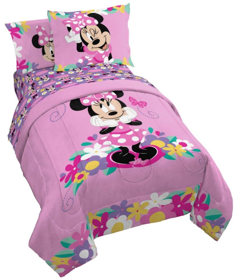 Juego de edredón Jay Franco 193 cm x 218 cm 7 piezas rosa