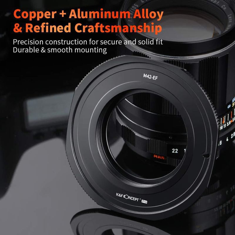 Adaptador K&F CONCEPT M42 a Canon EOS EF/EF‑S