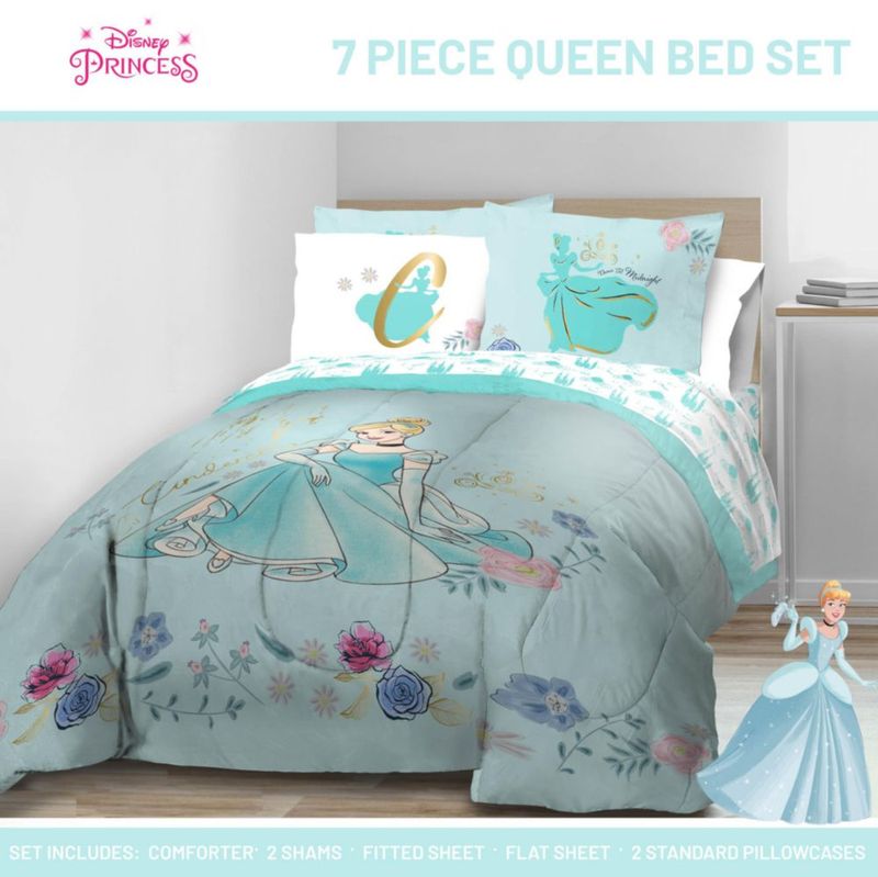 Juego de ropa de cama Jay Franco Queen 218 cm 7 piezas azul