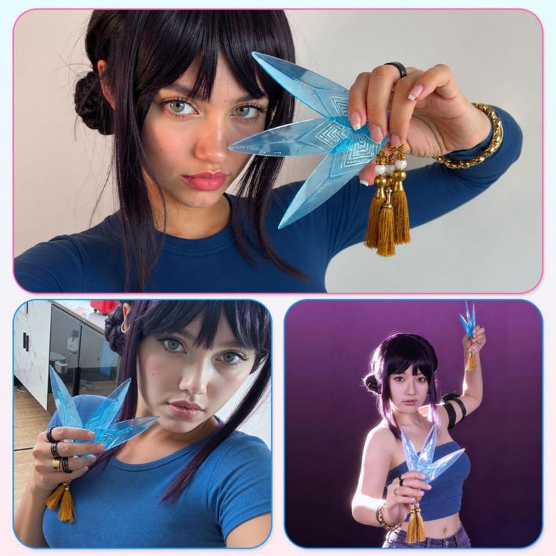 Dagas Genéricas de 13 cm de Plástico Blando para Cosplay (Azul)