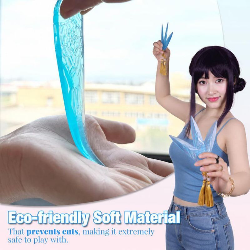 Dagas Genéricas de 13 cm de Plástico Blando para Cosplay (Azul)