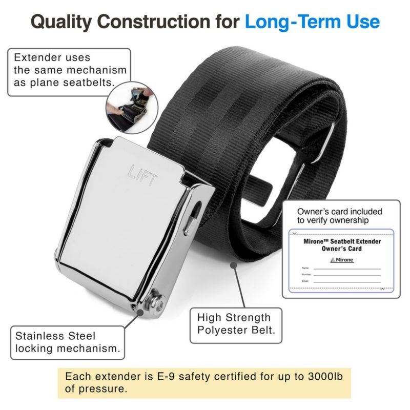 Extensor de Cinturón de Seguridad Mirone 7‑81 cm (2 piezas)