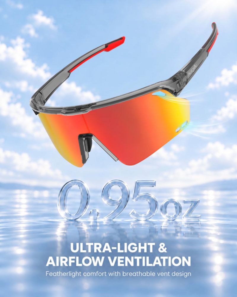 AGEYOU Gafas de sol polarizadas deportivas para hombre y mujer