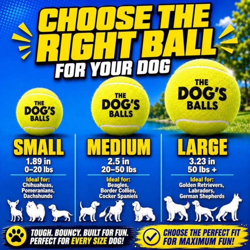 Pelotas de tenis The Dog's Balls 6 cm amarillas - paquete de 12