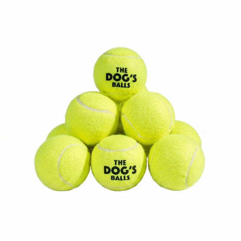 Pelotas de tenis The Dog's Balls 6 cm amarillas - paquete de 12