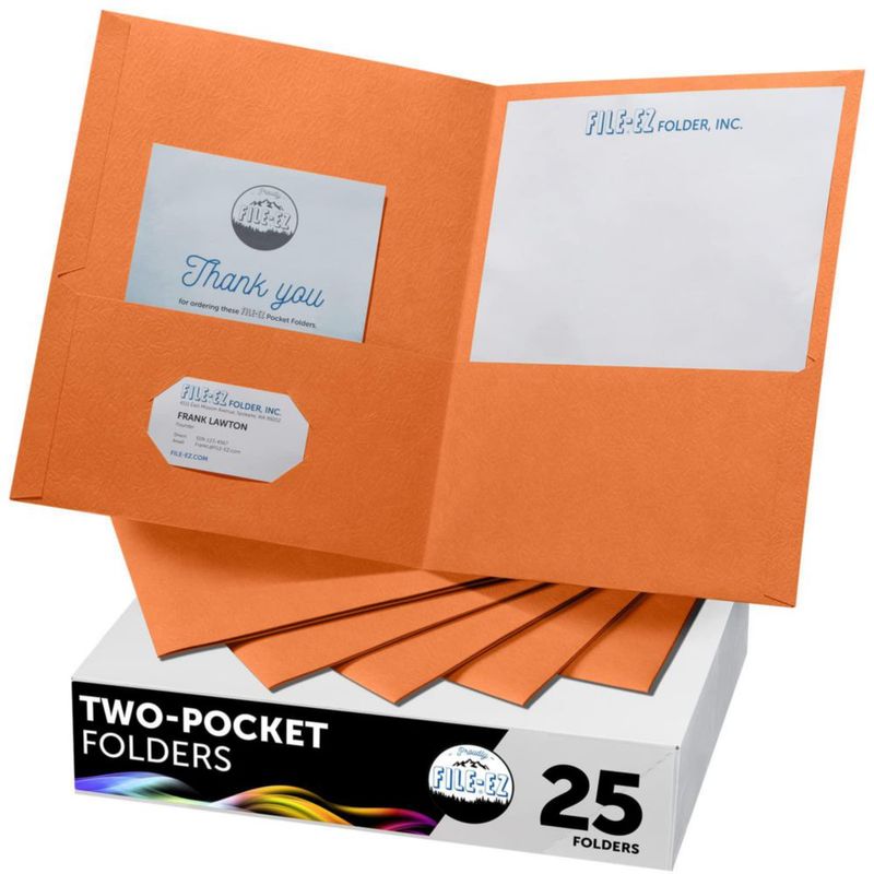 Carpeta de archivo FILE-EZ Naranja paquete de 25 tamaño carta