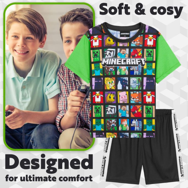 PAJAMAS Get Trend Niños 2‑Pack 7‑14 años Verde Minecraft