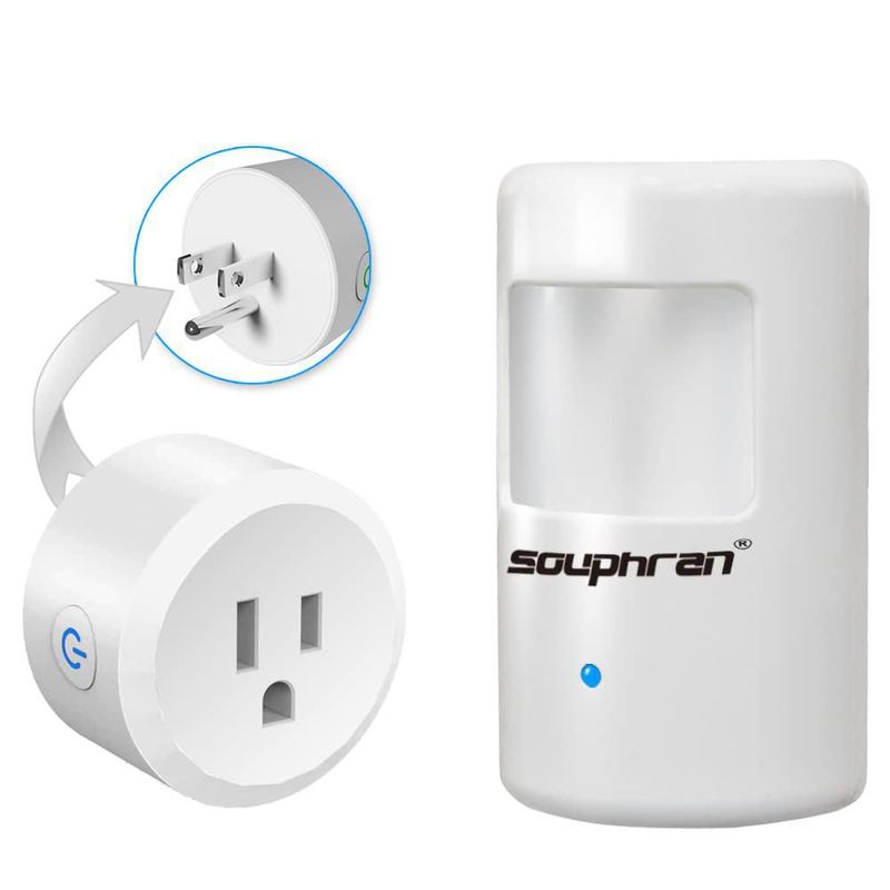 Detector de movimiento inalámbrico SOUPHRAN alcance RF de 130 pies (40 m)