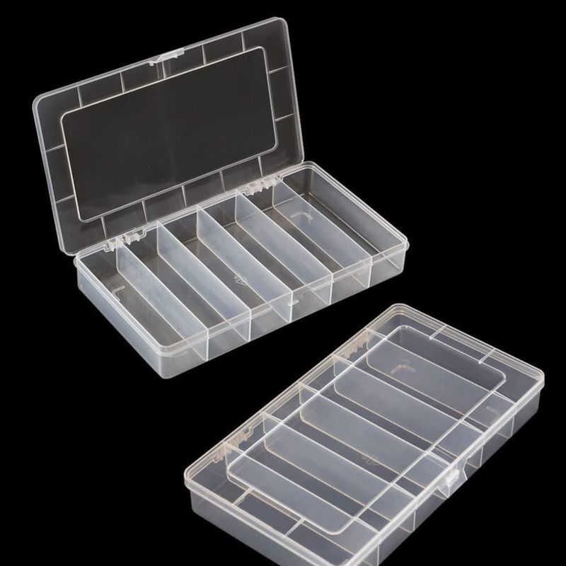 Caja de almacenamiento Vidifor 2 unidades 19 cm 6 compartimentos de plástico